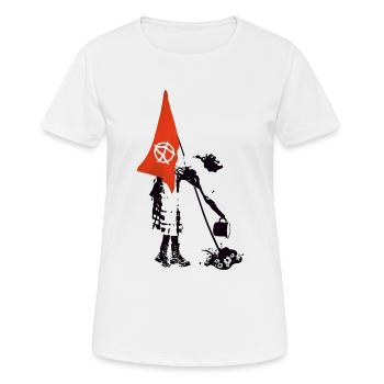 Drapeau Drapeau Anarchie - Rébellion Punk - T-shirt respirant Femme - blanc - Devant - AI Model Female 172 dark (172cm)