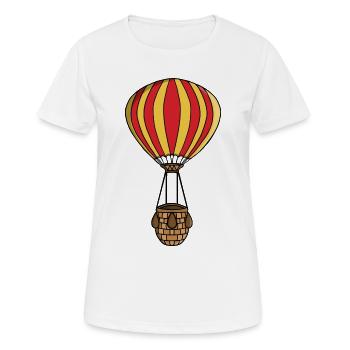 Heißluftballon - Frauen T-Shirt atmungsaktiv - Weiß - Vorne - AI Model Female 172 dark (172cm)