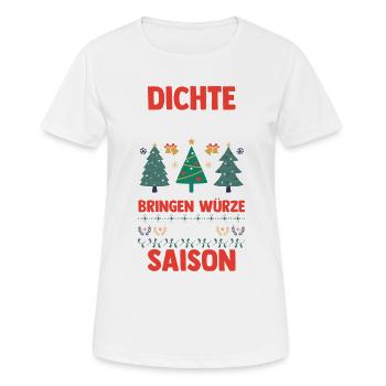 Weihnachtsmann Fichten Weihnachtsbaum Weihnachten - Frauen T-Shirt atmungsaktiv - Weiß - Vorne - AI Model Female 172 dark (172cm)