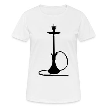 Shisha Silhouette - T-shirt respirant Femme - blanc - Devant - AI Model Female 172 dark (172cm)