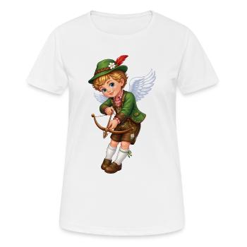 Cupidon bavarois avec arbalète - T-shirt respirant Femme - blanc - Devant - AI Model Female 172 dark (172cm)