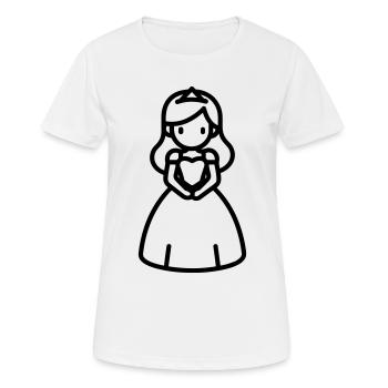 Prinzessin - Frauen T-Shirt atmungsaktiv - Weiß - Vorne - AI Model Female 172 dark (172cm)