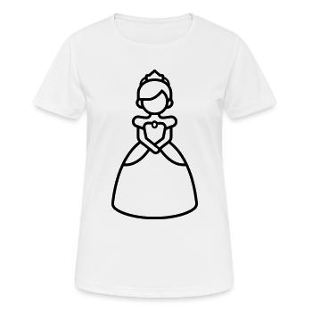 Prinzessin - Frauen T-Shirt atmungsaktiv - Weiß - Vorne - AI Model Female 172 dark (172cm)
