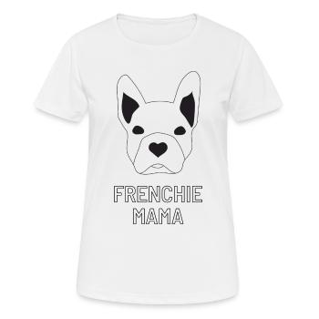 frenchie mama - Frauen T-Shirt atmungsaktiv - Weiß - Vorne - AI Model Female 172 dark (172cm)