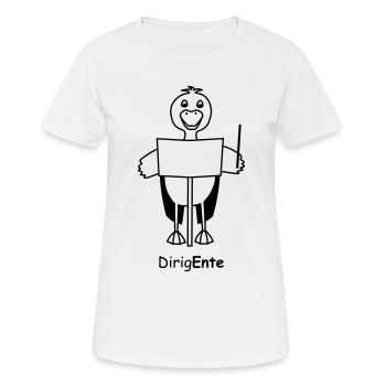 TIB_DirigEnte - Frauen T-Shirt atmungsaktiv - Weiß - Vorne - AI Model Female 172 dark (172cm)