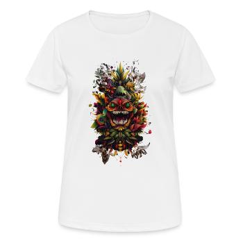Totem psychédélique de la Corolla - T-shirt respirant Femme - blanc - Devant - AI Model Female 172 dark (172cm)