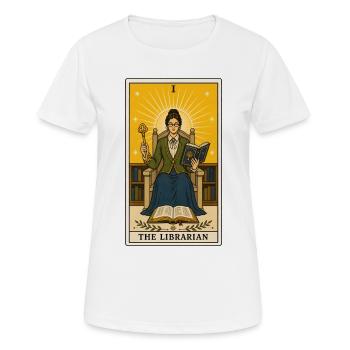 Bibliothécaire | Livres Tarot - T-shirt respirant Femme - blanc - Devant - AI Model Female 172 dark (172cm)