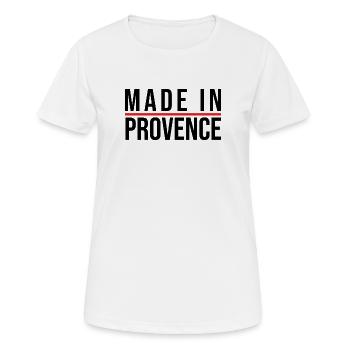 Hergestellt in der Provence - Frauen T-Shirt atmungsaktiv - Weiß - Vorne - AI Model Female 172 dark (172cm)