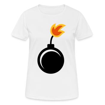 Bombe - Frauen T-Shirt atmungsaktiv - Weiß - Vorne - AI Model Female 172 dark (172cm)
