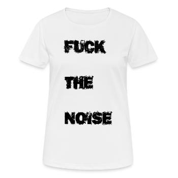 Fuck le bruit - T-shirt respirant Femme - blanc - Devant - AI Model Female 172 dark (172cm)