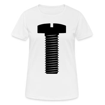 Screw bolt round head - Women's Breathable T-Shirt - white - Front - AI Model Female 172 dark (172cm)