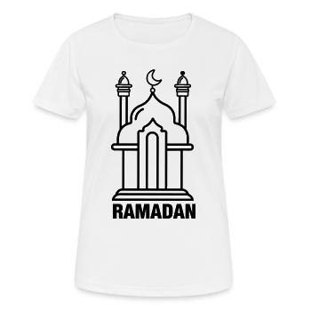 Mosquée du Ramadan transparente - T-shirt respirant Femme - blanc - Devant - AI Model Female 172 dark (172cm)