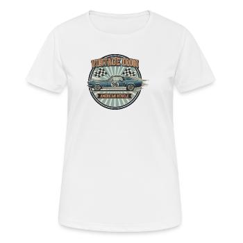 Vintage Muscle Car Design - Frauen T-Shirt atmungsaktiv - Weiß - Vorne - AI Model Female 172 dark (172cm)