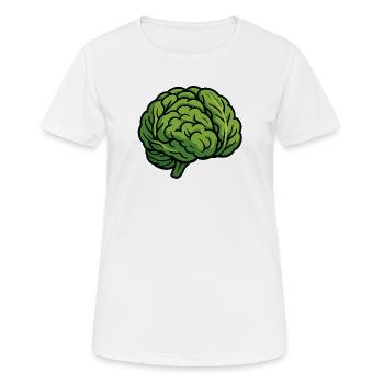 Salat-Gehirn - Frauen T-Shirt atmungsaktiv - Weiß - Vorne - AI Model Female 172 dark (172cm)