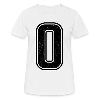 Black Grunge Null Sign - Women's Breathable T-Shirt - white - Front - AI Model Female 172 dark (172cm)
