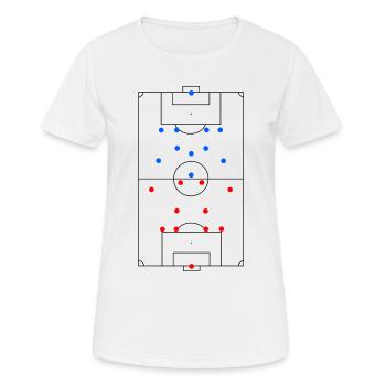Tactiques de terrain de football de conception unisexe - T-shirt respirant Femme - blanc - Devant - AI Model Female 172 dark (172cm)