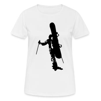 Freerider Snowboarder - Frauen T-Shirt atmungsaktiv - Weiß - Vorne - AI Model Female 172 dark (172cm)