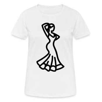 flamenco - T-shirt respirant Femme - blanc - Devant - AI Model Female 172 dark (172cm)
