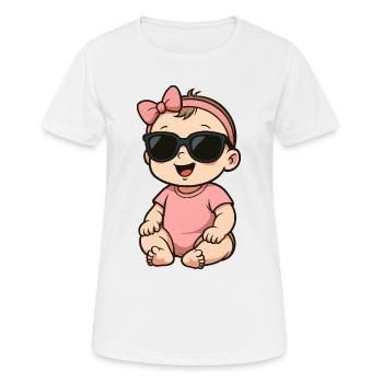 Bande dessinée Bébé Fille - T-shirt respirant Femme - blanc - Devant - AI Model Female 172 dark (172cm)