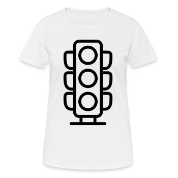Ampel - Frauen T-Shirt atmungsaktiv - Weiß - Vorne - AI Model Female 172 dark (172cm)