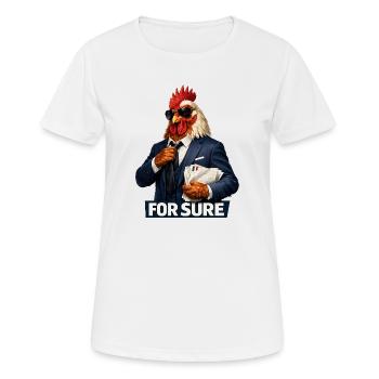 Sicher. - Frauen T-Shirt atmungsaktiv - Weiß - Vorne - AI Model Female 172 dark (172cm)