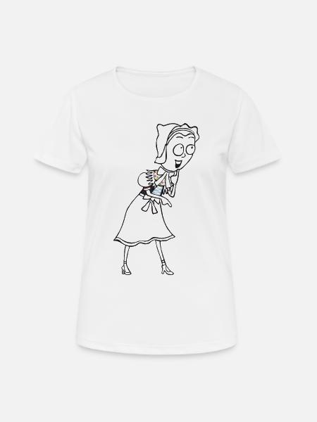 SERBSKA JANKA - contour - - Women's Breathable T-Shirt - white