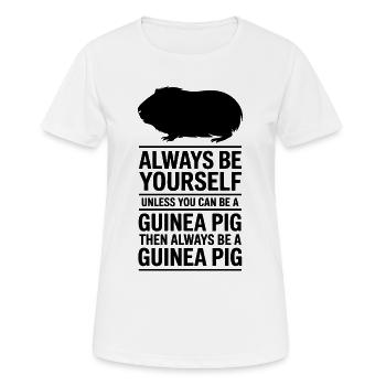 Expressions du cochon d’Inde Cadeau du cochon d’Inde - T-shirt respirant Femme - blanc - Devant - AI Model Female 172 dark (172cm)