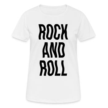 Rock'n'Roll-Musikdesign - Frauen T-Shirt atmungsaktiv - Weiß - Vorne - AI Model Female 172 dark (172cm)