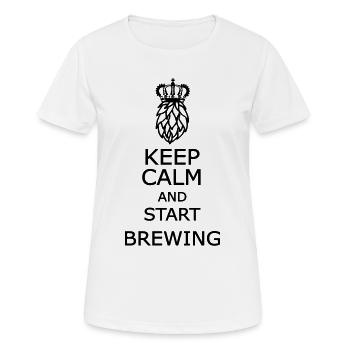 Reste calme et commence à infuser - T-shirt respirant Femme - blanc - Devant - AI Model Female 172 dark (172cm)