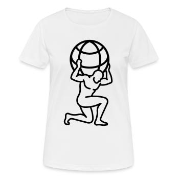 globe - T-shirt respirant Femme - blanc - Devant - AI Model Female 172 dark (172cm)