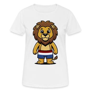 Holland Lion - Frauen T-Shirt atmungsaktiv - Weiß - Vorne - AI Model Female 172 dark (172cm)
