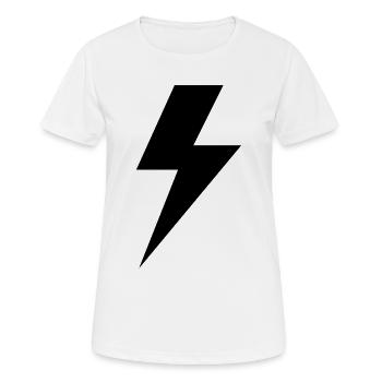 Lightning Strike - Women's Breathable T-Shirt - white - Front - AI Model Female 172 dark (172cm)
