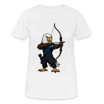Illustration de l’archer aigle - T-shirt respirant Femme - blanc - Devant - AI Model Female 172 dark (172cm)