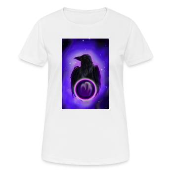 Corbeau dans l’Orbe Néon - T-shirt respirant Femme - blanc - Devant - AI Model Female 172 dark (172cm)