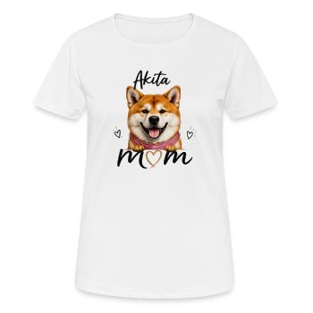 Akita Mom – Gift for Akita Lovers - Women's Breathable T-Shirt - white - Front - AI Model Female 172 dark (172cm)