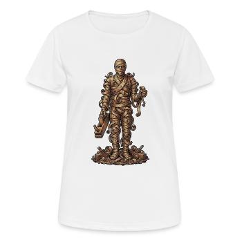 Halloween Tischler Mumie - Frauen T-Shirt atmungsaktiv - Weiß - Vorne - AI Model Female 172 dark (172cm)