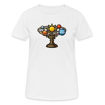 Sonnenorbital auf Bronzestiel - Frauen T-Shirt atmungsaktiv - Weiß - Vorne - AI Model Female 172 dark (172cm)