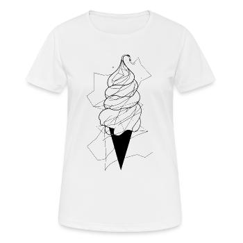 Art de la glace - T-shirt respirant Femme - blanc - Devant - AI Model Female 172 dark (172cm)