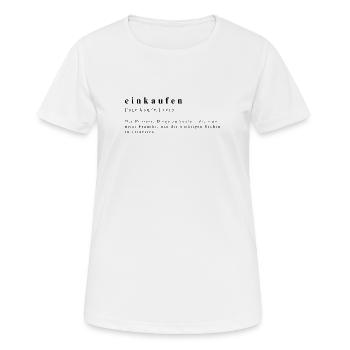 Shopping - Verbe - L’art de l’abondance - T-shirt respirant Femme - blanc - Devant - AI Model Female 172 dark (172cm)