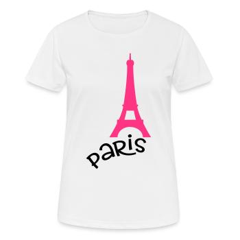 Paris - Frauen T-Shirt atmungsaktiv - Weiß - Vorne - AI Model Female 172 dark (172cm)