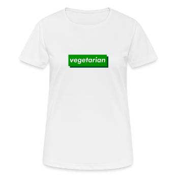 végétarien - T-shirt respirant Femme - blanc - Devant - AI Model Female 172 dark (172cm)