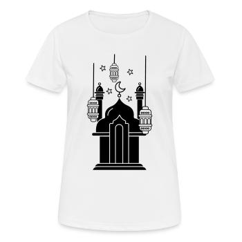 Moschee Lichter und Sterne - Frauen T-Shirt atmungsaktiv - Weiß - Vorne - AI Model Female 172 dark (172cm)