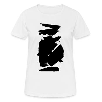 Paint wiper blob - Women's Breathable T-Shirt - white - Front - AI Model Female 172 dark (172cm)