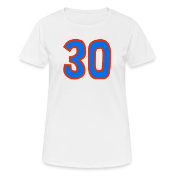 30. 30 YEARS. 30th ANNIVERSARY. 30 YEARS ANNIVERSARY. - Women's Breathable T-Shirt - white - Front - AI Model Female 172 dark (172cm)
