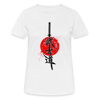Calligraphie Bushido Kanji - T-shirt respirant Femme - blanc - Devant - AI Model Female 172 dark (172cm)
