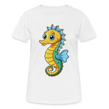 Hippocampe - T-shirt respirant Femme - blanc - Devant - AI Model Female 172 dark (172cm)
