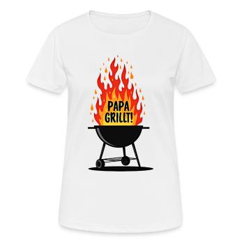 Barbecue Saison du barbecue Papa grillant au grill Papa grillant - T-shirt respirant Femme - blanc - Devant - AI Model Female 172 dark (172cm)