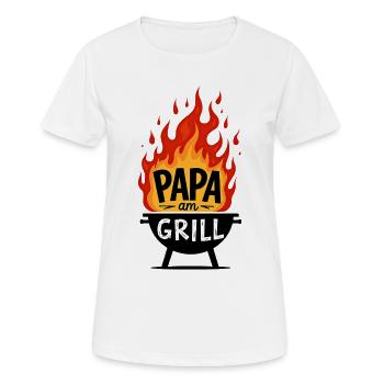 Barbecue Saison du barbecue Papa grillant au grill Papa grillant - T-shirt respirant Femme - blanc - Devant - AI Model Female 172 dark (172cm)