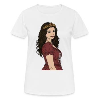 Prinzessin  - Frauen T-Shirt atmungsaktiv - Weiß - Vorne - AI Model Female 172 dark (172cm)