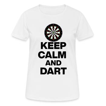 RESTE CALME ET CONTINUE ! 180 DARTS CADEAU JOUEUR - T-shirt respirant Femme - blanc - Devant - AI Model Female 172 dark (172cm)